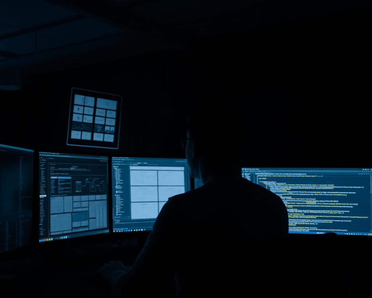 Engineer reviewing ERP system architecture and custom extension logic
