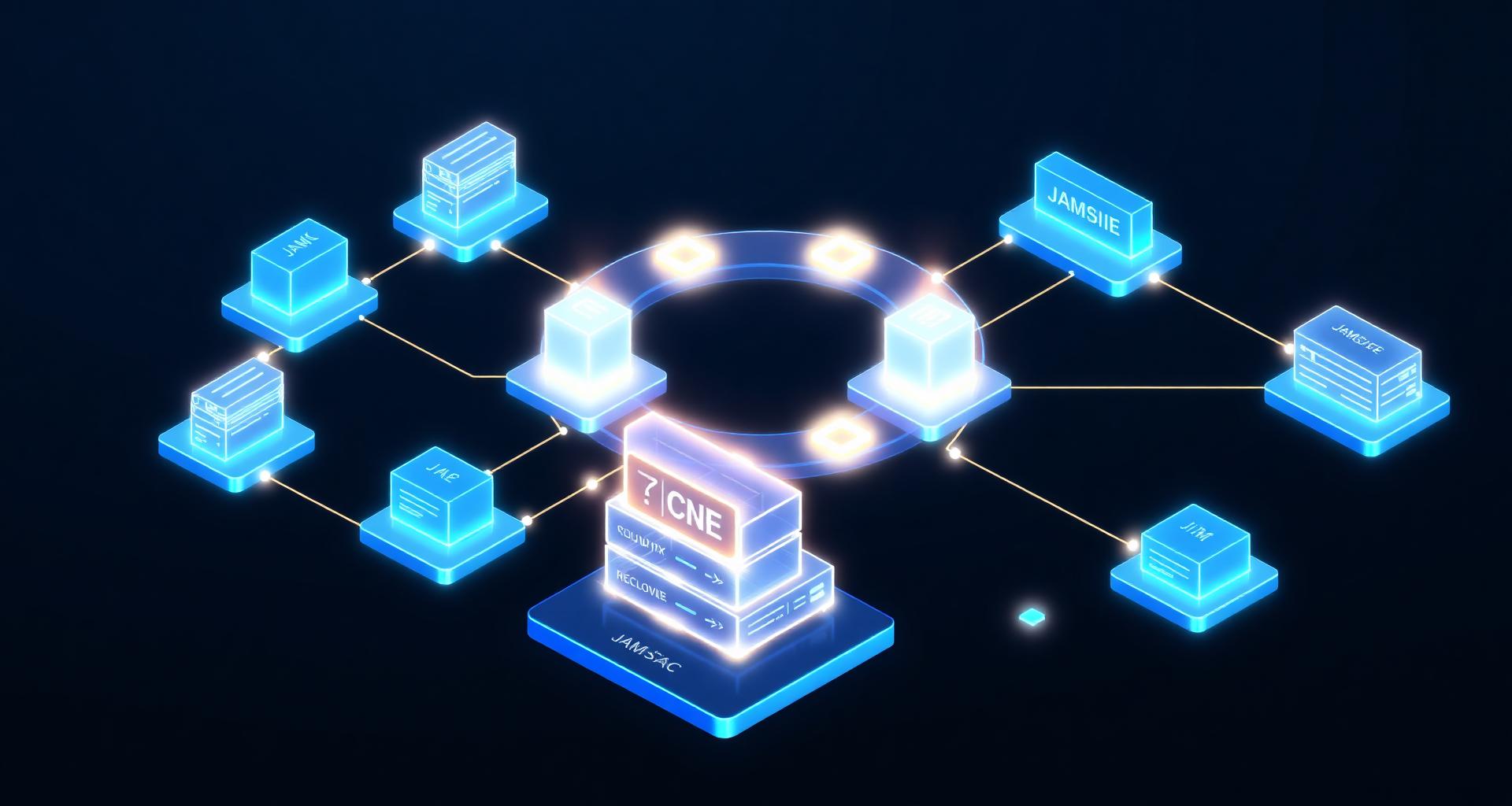 JAMstack architecture distributing pre-rendered static pages through a global CDN with serverless APIs