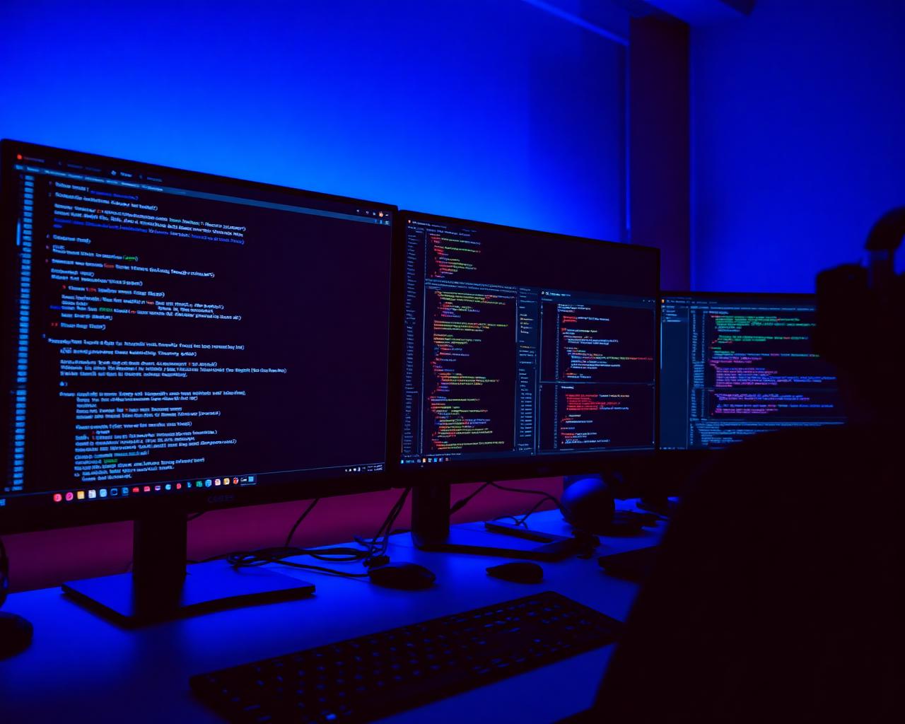 Developer workspace building a JAMstack website with Next.js and serverless functions