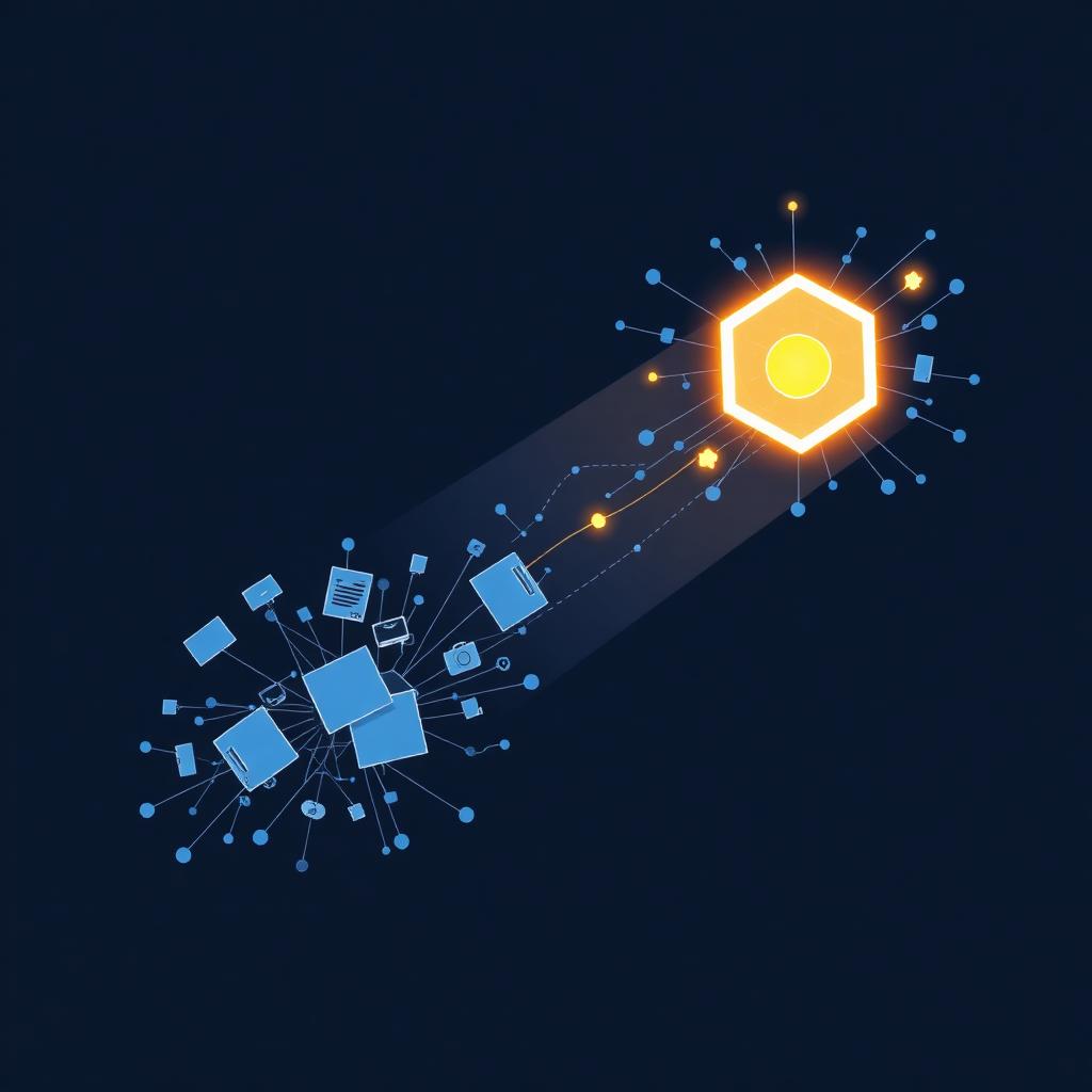 Disconnected business platforms converging into one unified middleware-powered system