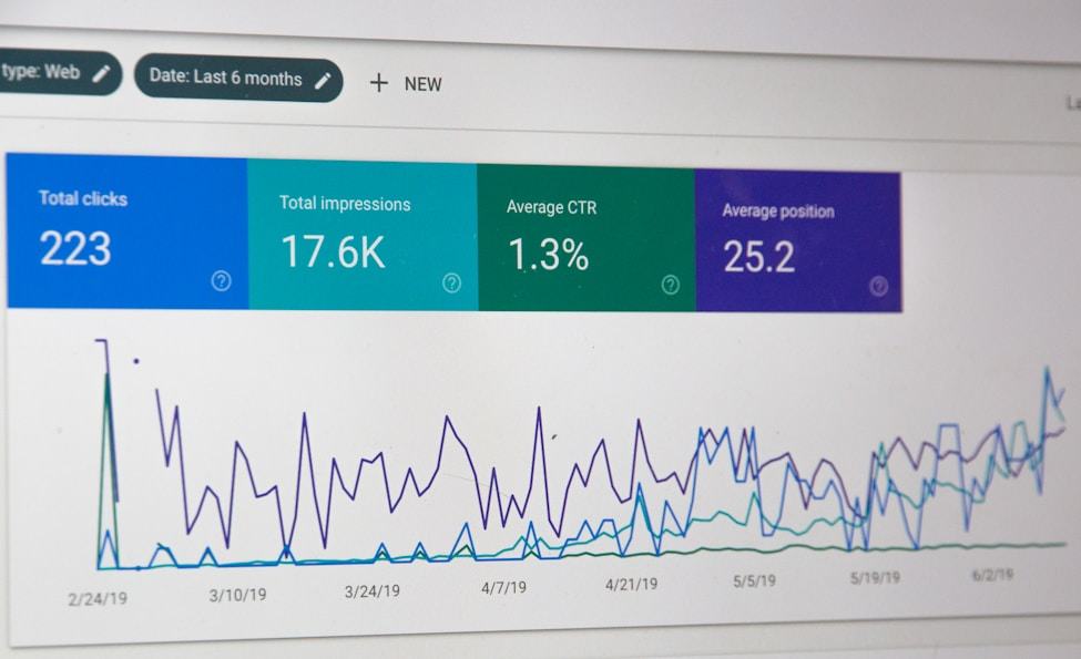 Search Console analytics dashboard - off-page SEO insights