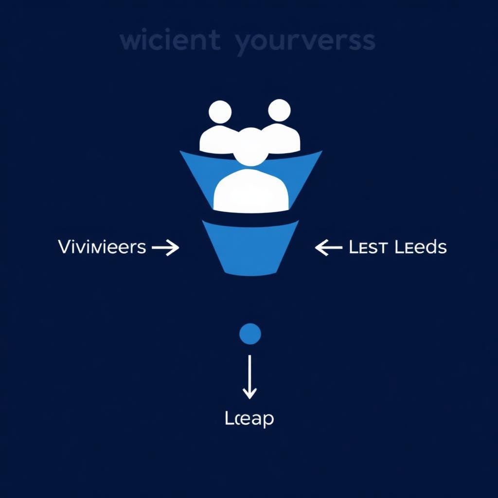 Conversion funnel showing visitors becoming qualified leads through intent alignment