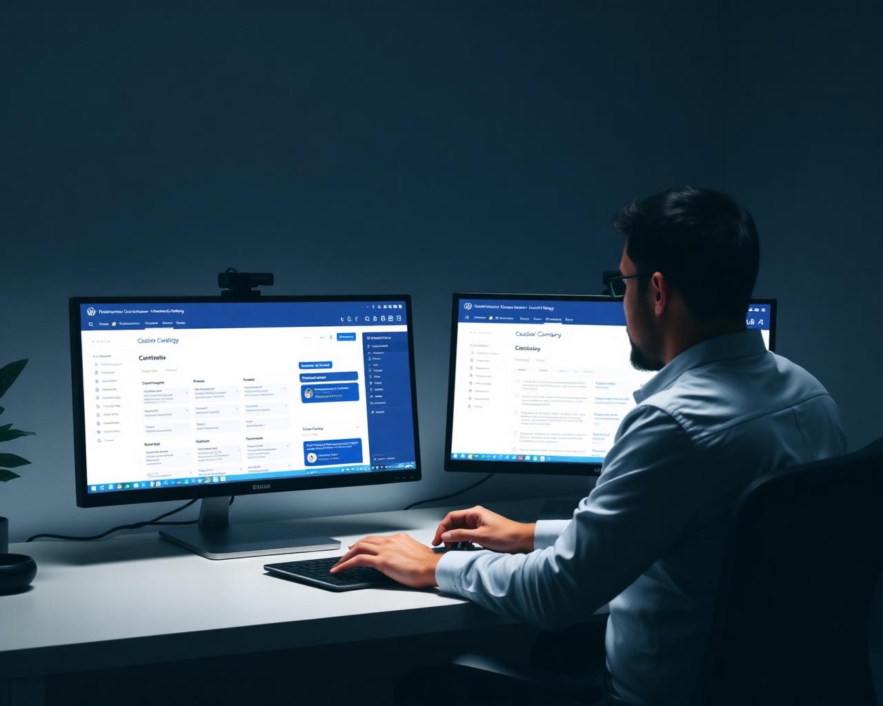 Developer configuring custom ACF field groups inside a structured WordPress admin